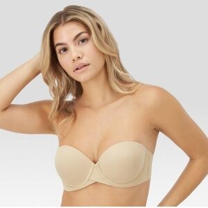 Maidenform Bra Strapless Option Stay Put Convertible Wirefree Wireless New 38B